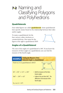 7•2 Naming and Classifying Polygons and Polyhedrons