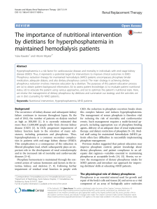The importance of nutritional intervention by dietitians for