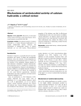 Mechanisms of antimicrobial activity of calcium hydroxide