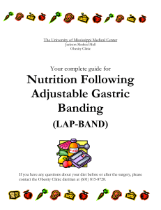 Nutrition Following Adjustable Gastric Banding
