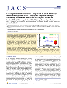 Chalcogenophene Comonomer Comparison in Small Band Gap