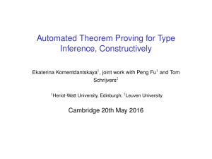 Certified Automated Theorem Proving for Type Inference.