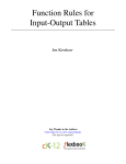 Function Rules for Input-Output Tables