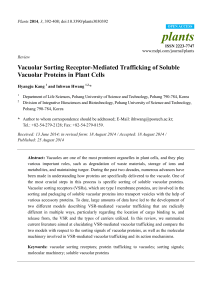 Vacuolar Sorting Receptor-Mediated Trafficking of Soluble Vacuolar