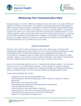 Monitoring Your Communication Style