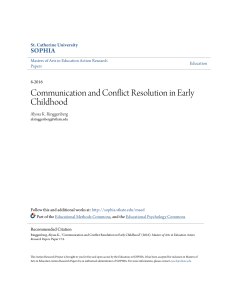 Communication and Conflict Resolution in Early Childhood