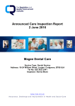 Announced Care Inspection Report 2 June 2016 Magee Dental Care