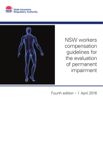 NSW workers compensation guidelines for the evaluation