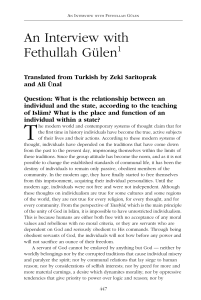 An Interview with Fethullah Gülen