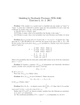 Modeling by Stochastic Processes (STK 2130) Exercises 2, 14