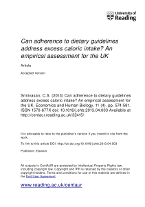 1 CAN ADHERENCE TO DIETARY GUIDELINES ADDRESS