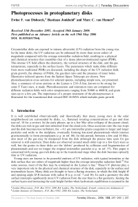 Photoprocesses in protoplanetary disks