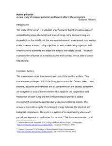 Marine pollution A case study of oceanic pollution and how it affects