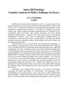 Same Old Penelope: Feminist Analysis of Molly`s Soliloquy in Ulysses
