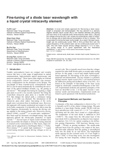 Fine-tuning of a diode laser wavelength with a liquid crystal