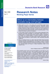 Silicon as an intermediary between renewable