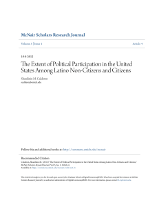 The Extent of Political Participation in the United States Among