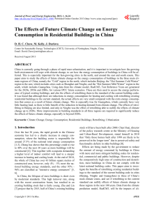 The Effects of Future Climate Change on Energy Consumption in