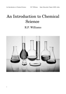 An Introduction to Chemical Science