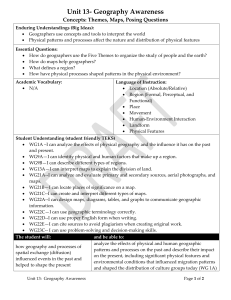 Unit 13- Geography Awareness