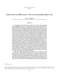 Earth`s first two billion years—The era of internally