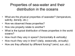 Properties of sea-water and their distribution in the oceans