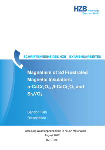 Magnetism of 3d Frustrated Magnetic Insulators - Helmholtz