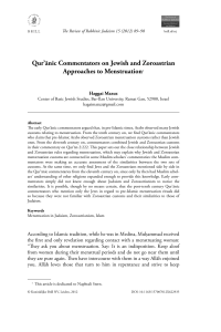 Qur`ānic Commentators on Jewish and Zoroastrian Approaches to
