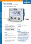 LEVEL MONITOR D A TA SHEET F173 - LEVEL MONITOR