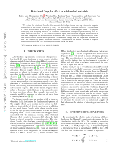 Rotational Doppler effect in left