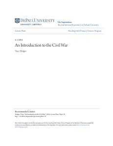 An Introduction to the Civil War - Via Sapientiae