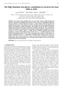 The High Mountain Asia glacier contribution to sea