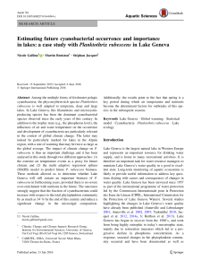 Estimating future cyanobacterial occurrence and importance in lakes