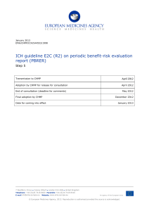 E2C (R2) Step 5 Periodic benefit-risk evaluation - EMA