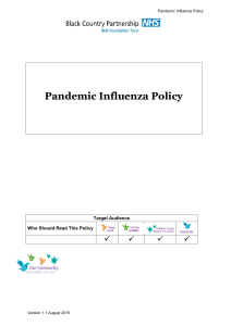 Pandemic Influenza Policy - Black Country Partnership NHS