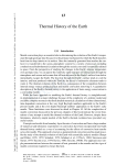 Thermal History of the Earth