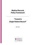 Medical Records Policy Framework