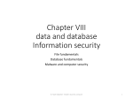 Chapter VIII data and database Information security