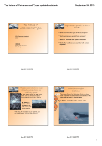 The Nature of Volcanoes and Types updated.notebook
