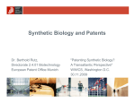 What is a patent? - Synthetic Biology Project