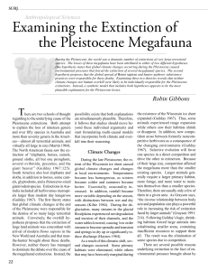 Examining the Extinction of the Pleistocene Megafauna