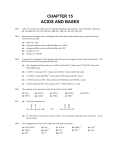 CHAPTER 15 ACIDS AND BASES