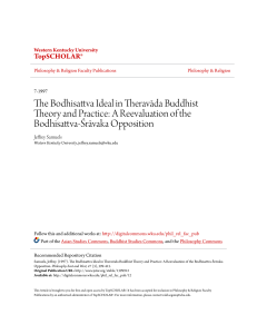 The Bodhisattva Ideal in Theravāda Buddhist