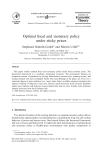 Optimal fiscal and monetary policy under sticky prices