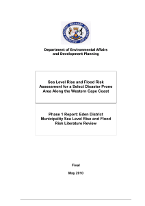 Sea Level Rise and Flood Risk Assessment for a Select Disaster