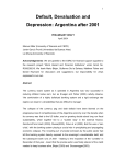 Default, Devaluation and Depression: Argentina after 2001