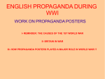 ENGLISH PROPAGANDA DURING WWI