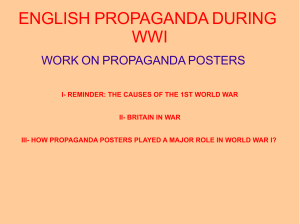 ENGLISH PROPAGANDA DURING WWI