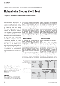 Hohenheim Biogas Yield Test