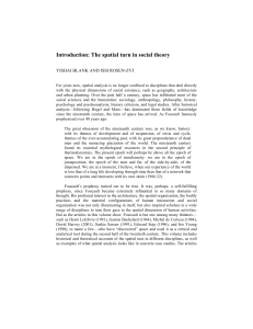 Introduction: The spatial turn in social theory
